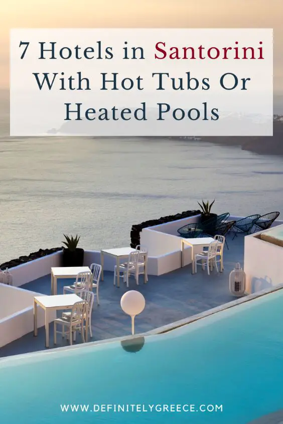 hotels santorini winter hot tubs